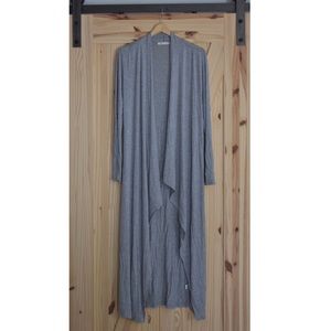 Long Grey Duster Cardigan
